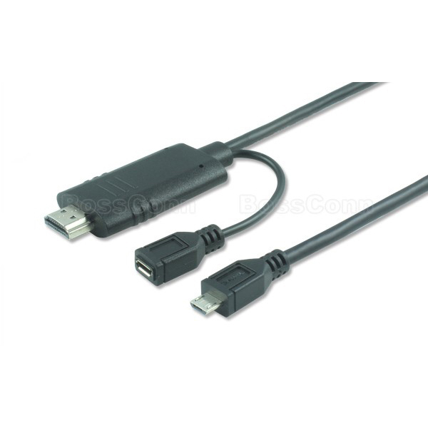 mhl 3.0 to hdmi converter, with micro usb power supplier port
