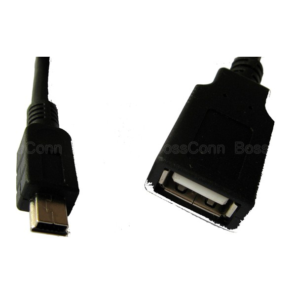 Mini USB Male to USB A Female Cable