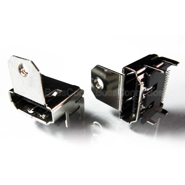 HDMI A Type Female Connector with Flange